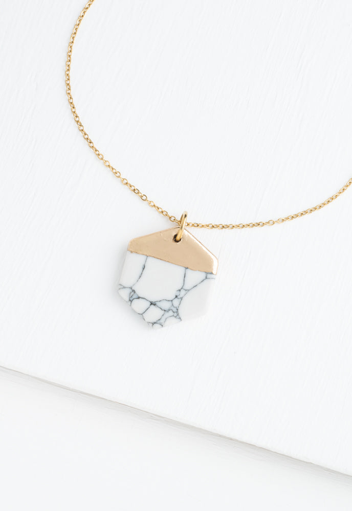 Restored White Turquoise Necklace