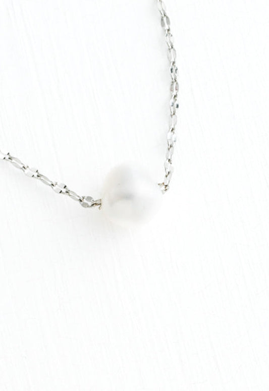 Annie Silver Pearl Necklace