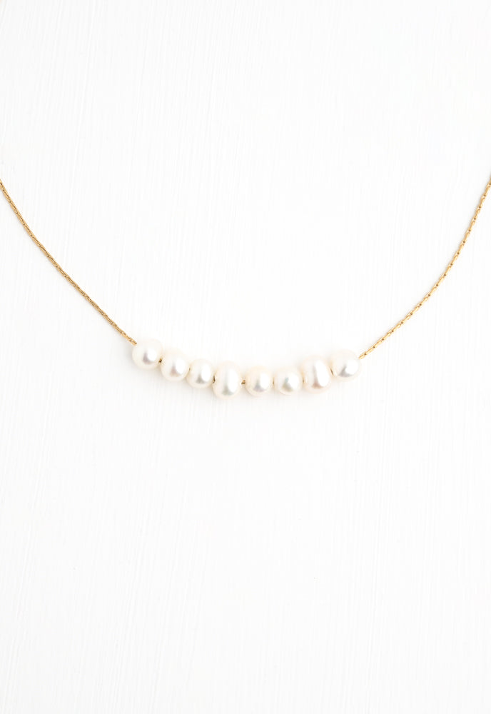 Harmony Pearl Cluster Necklace -GbJ