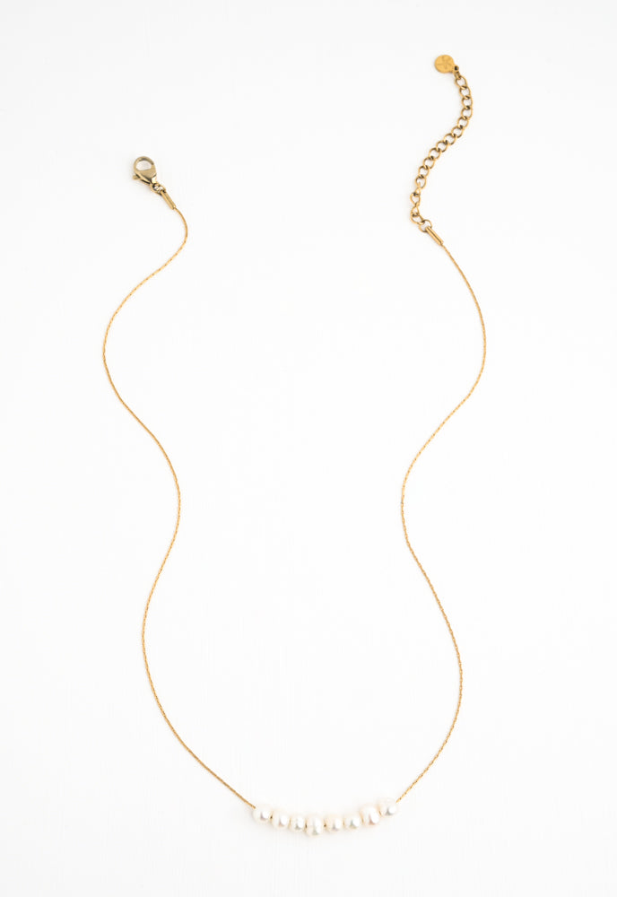 Harmony Pearl Cluster Necklace -GbJ