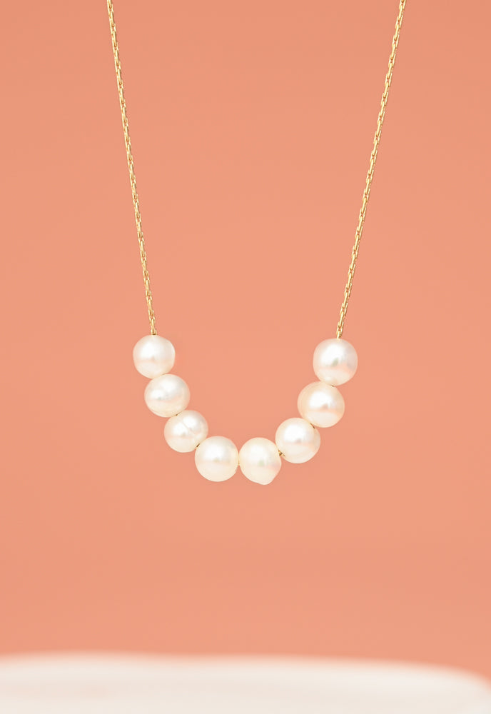 Harmony Pearl Cluster Necklace -GbJ