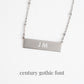 Engravable Silver Bar Necklace
