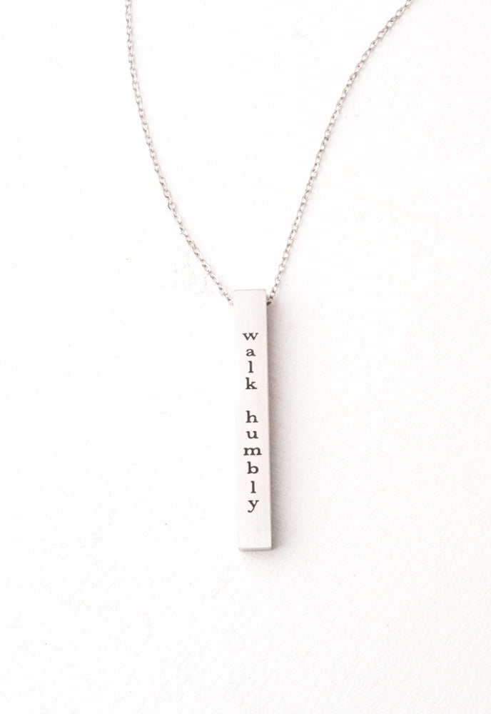 Justice Silver Bar Necklace
