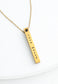 Justice Gold Gold Bar Necklace