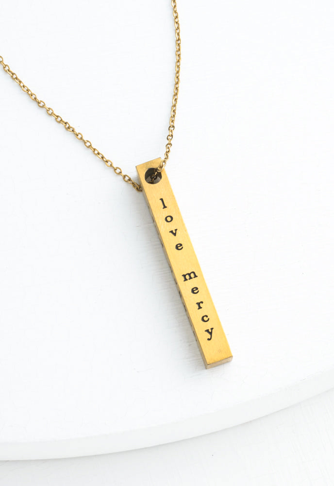 Justice Gold Gold Bar Necklace