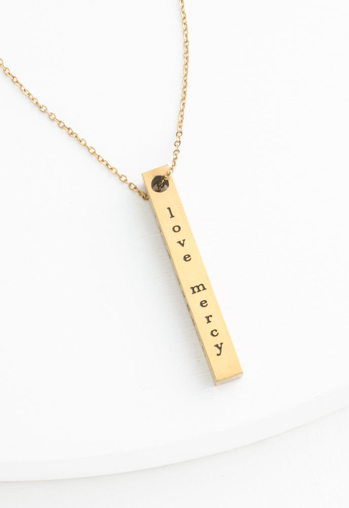 Justice Gold Gold Bar Necklace
