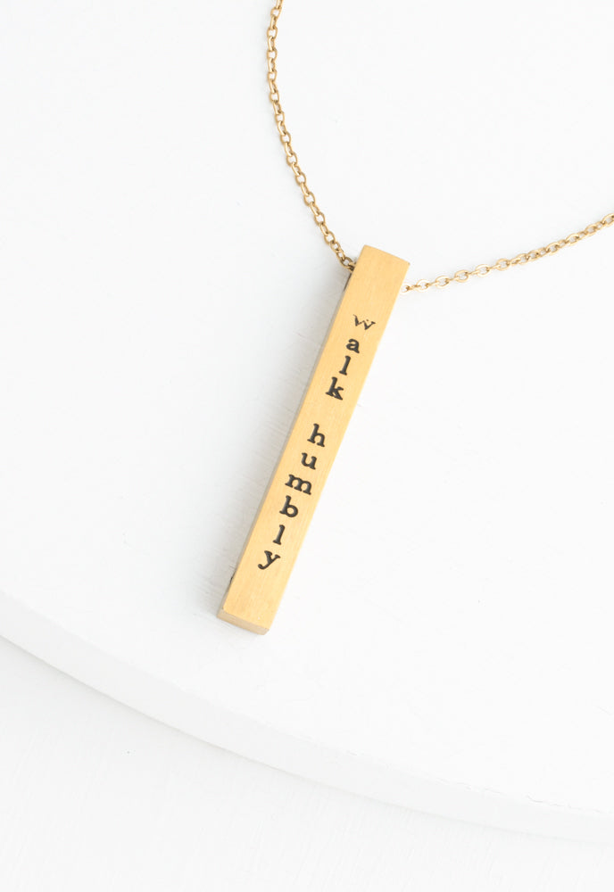 Justice Gold Gold Bar Necklace