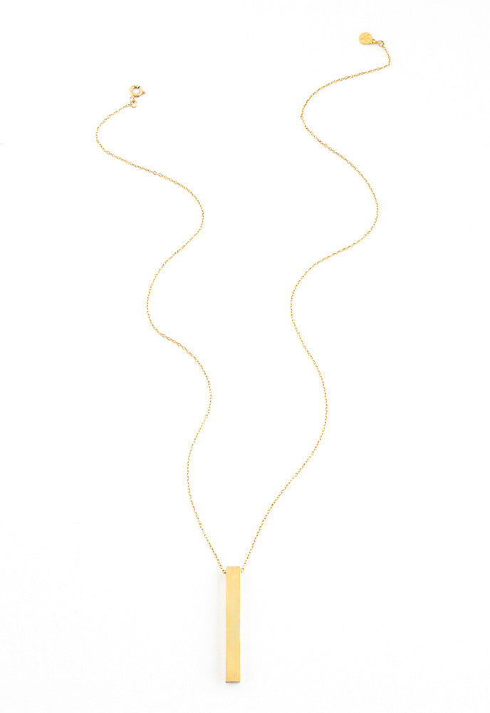 Justice Gold Gold Bar Necklace