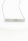 Faith Silver Bar Necklace