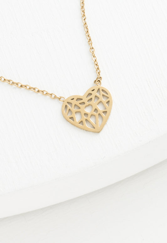 Ling Gold Heart Pendant Necklace
