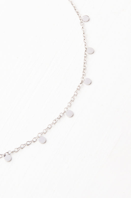 Evelyn Silver Drop Necklace
