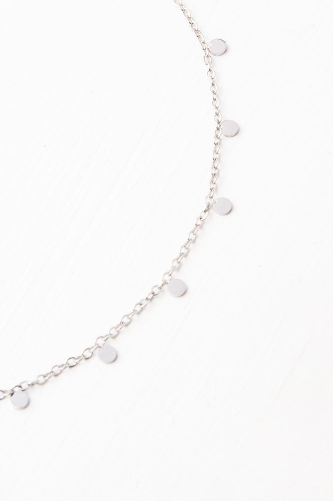 Evelyn Silver Drop Necklace