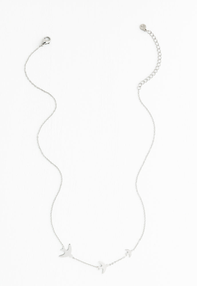 Sparrow Silver Necklace