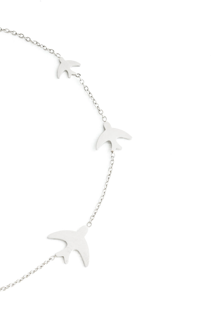 Sparrow Silver Necklace