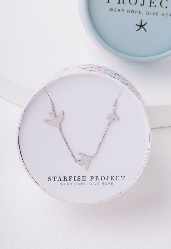Sparrow Silver Necklace