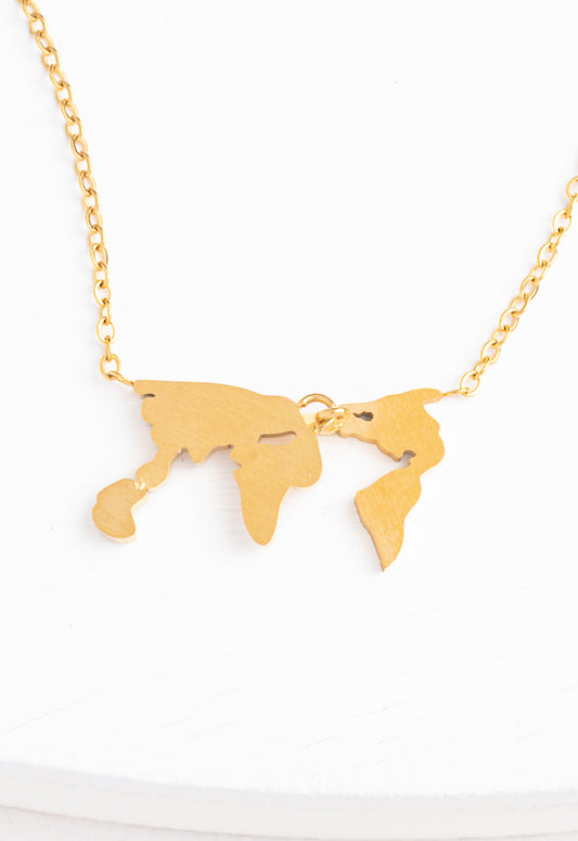 Eliana Gold World Necklace