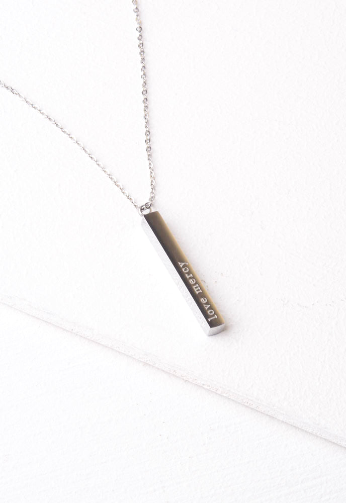 Give Justice Bar Necklace