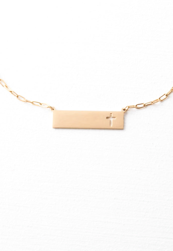 Tree of Life Cross Necklace in Gold