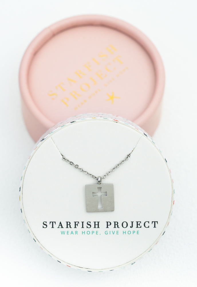Axis Silver Cross Necklace