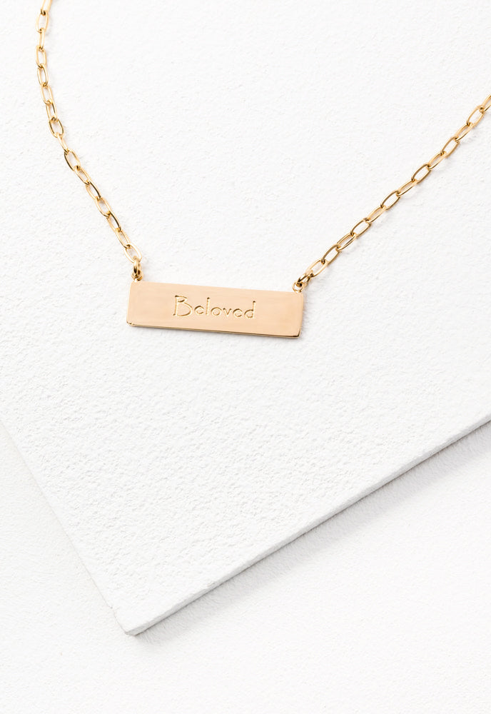 Beloved Gold Bar Necklace