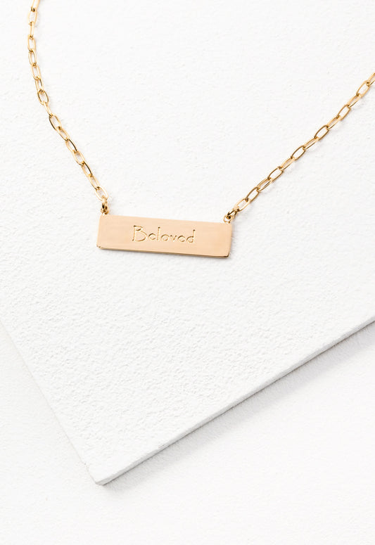 Beloved Gold Bar Necklace