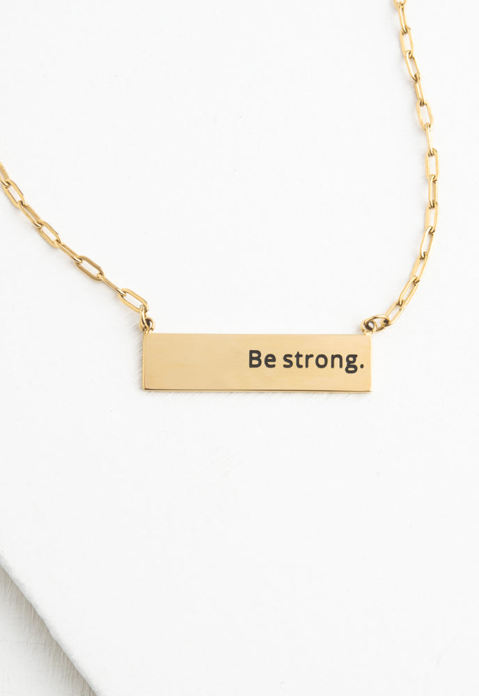 Courageous Gold Bar Necklace
