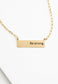 Courageous Gold Bar Necklace