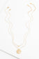 Forever In My Heart Necklace Set in Gold