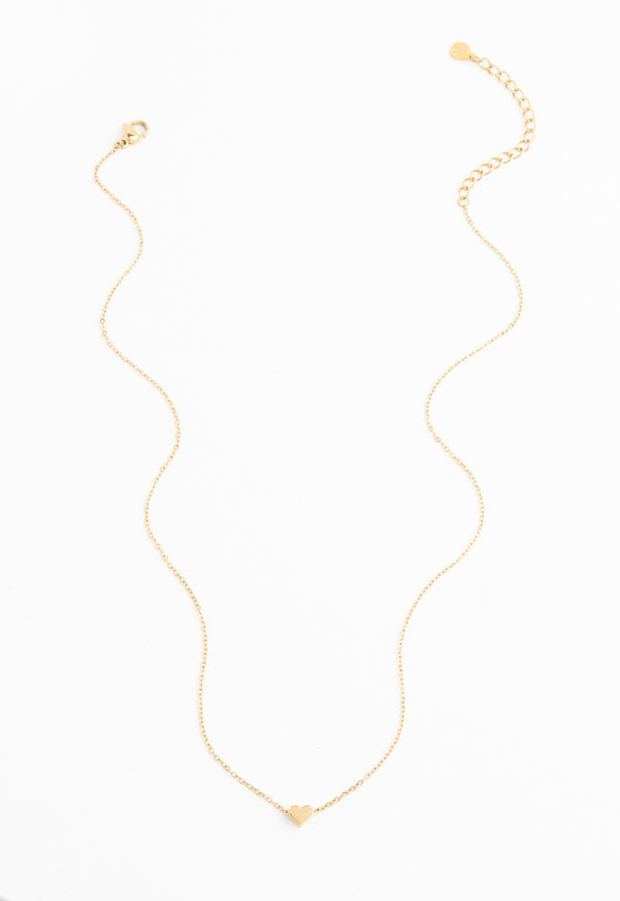 Forever In My Heart Necklace Set in Gold