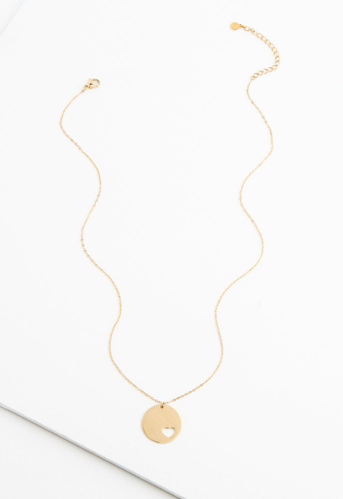 Forever In My Heart Necklace Set in Gold