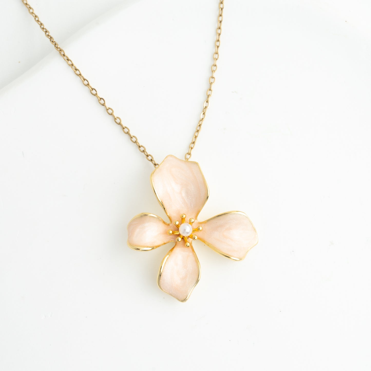 Hope in Bloom Necklace, Misty Rose