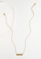 Engravable Gold Bar Necklace