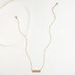Engravable Gold Bar Necklace