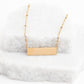 Engravable Gold Bar Necklace