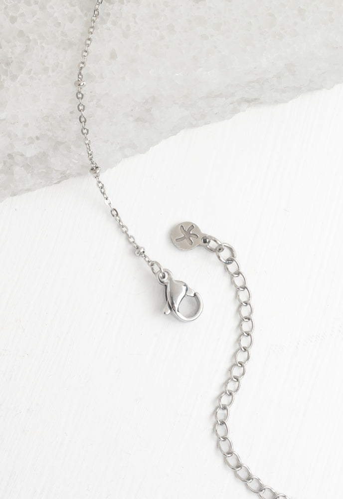 Engravable Silver Bar Necklace