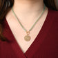 Engravable Round Pendant on Seeds of Hope Chain in Mint