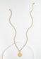 Engravable Round Pendant on Seeds of Hope Chain in Ivory