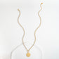 Engravable Round Pendant on Seeds of Hope Chain in Ivory