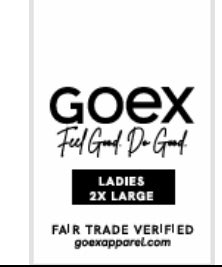 Tear Away Tags-LADIES 2X