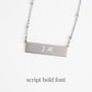 Engravable Silver Bar Necklace