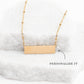 Engravable Gold Bar Necklace