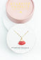 Fan Drop Necklace in Crimson