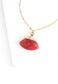 Fan Drop Necklace in Crimson