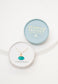 Fan Drop Necklace in Aqua