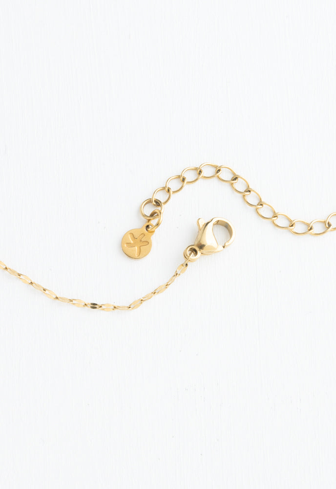 Anita Glass Necklace in Sapphire Blue