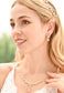 Radiant Bloom Gold and Zircon Drop Earrings