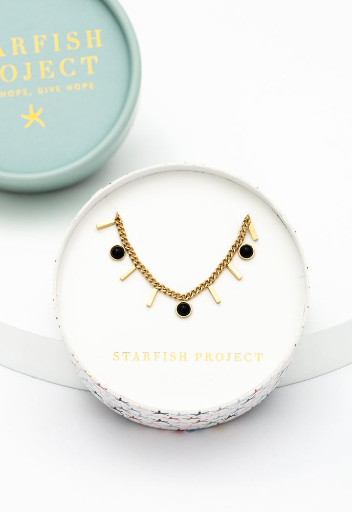 Helio Necklace in Black