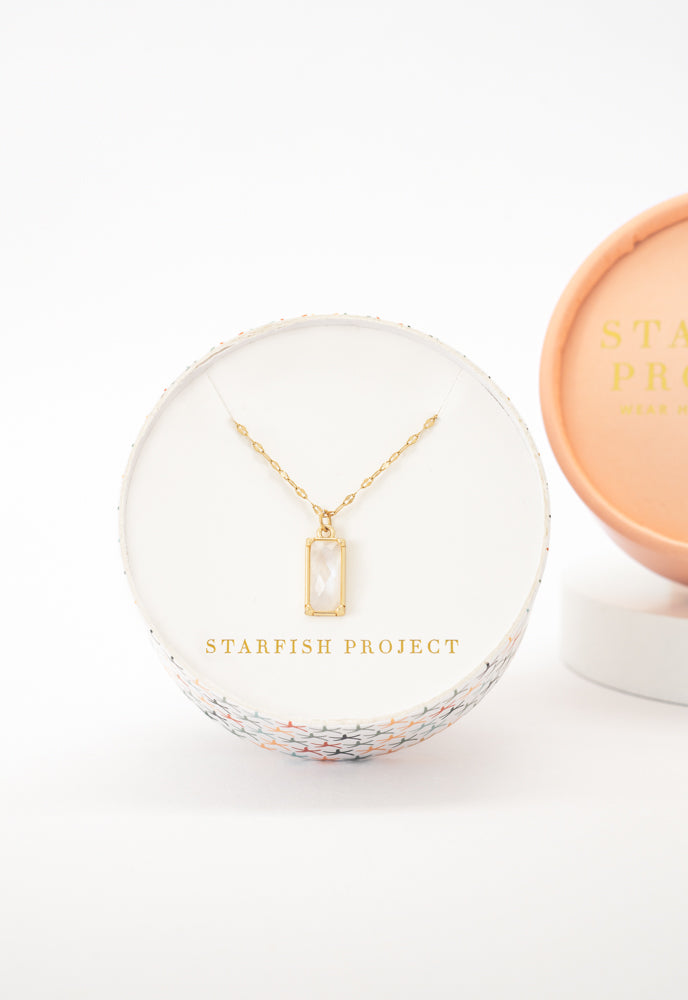 Moonlit Grace Necklace in Gold & Moonstone