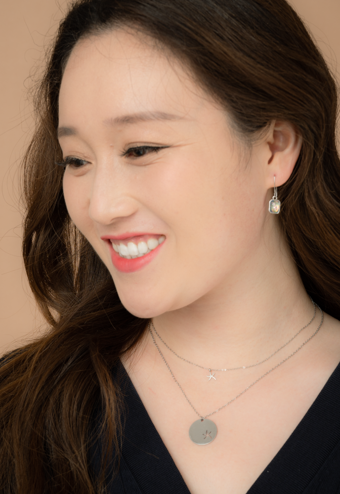 Community Silver Starfish Pendant Necklace Set