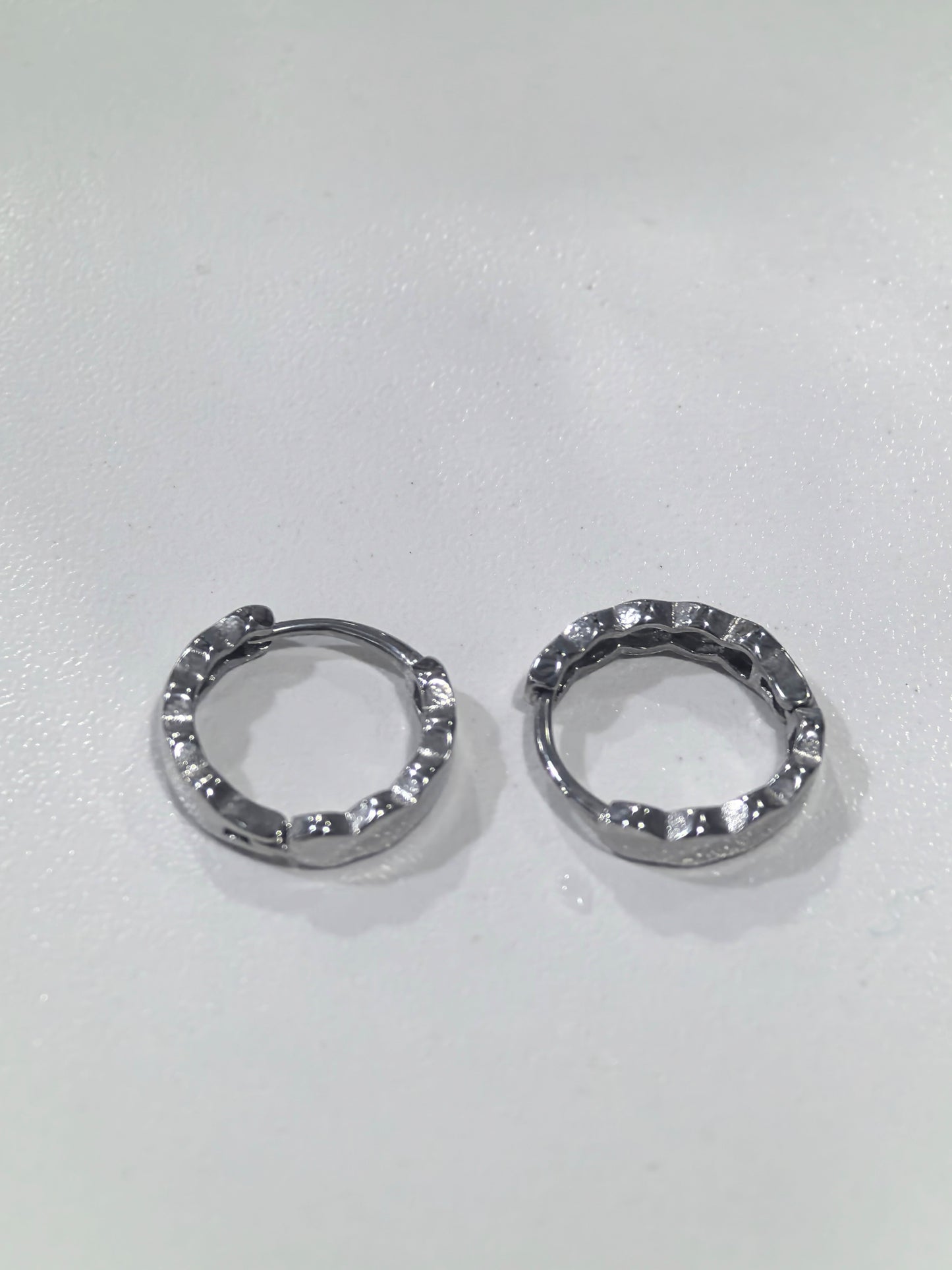 14mm Toothed Earring- silver